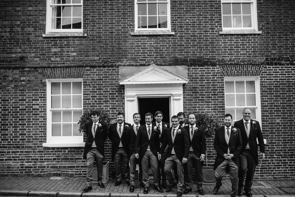 Groomsmen at East House for wedding