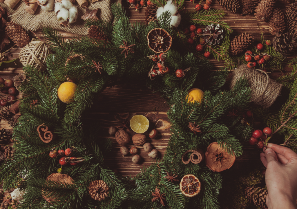 The Angel Inn wreath making workshop